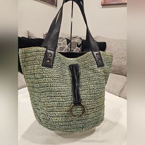 Free People En Riva Raffia Tote Bag